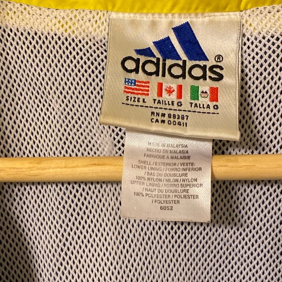 ADIDAS Windbreaker VINTAGE Jacket RN#88387 SIZE L - Picture 3 of 3